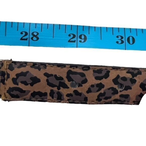 Leopard Animal Print Belt Medallion Coins Western Size Medium BOHO Preppy - Picture 12 of 12